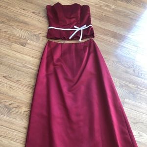 2 piece formal dress